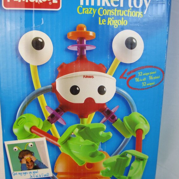 Tinkertoy Playskool 1994 Vintage Tinker Toys Crazy Construction - Used -Complete - Picture 3 of 8
